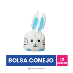 BOLSA CONEJO AZUL PACK 12 UNIDADES