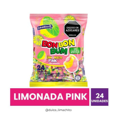 BON BON BUM LIMONADA PINK 24 UNIDADES