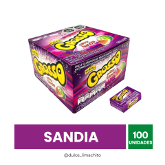 CHICLE GROSSO SABOR SANDIA CAJA 100 UNIDADES