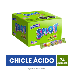 CHICLE SPLOT ACIDO DISPLAY 24 UNIDADES