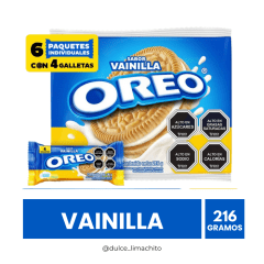 GALLETA OREO VAINILLA PACK 6 UNIDADES 36 GR