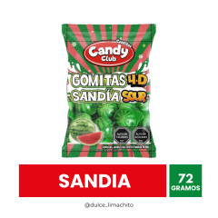 GOMITA 4D CANDY CLUB SANDIA SOUR 72 GR