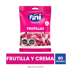 GOMITAS FINI FRUTILLAS Y CREMA 80 GR