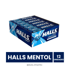 HALLS MENTOL DISPLAY 12 UNIDADES