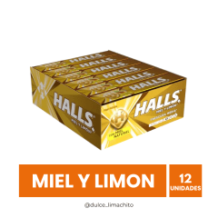 HALLS MIEL Y LIMON DISPLAY 12 UNIDADES
