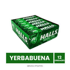 HALLS YERBABUENA DISPLAY 12 UNIDADES