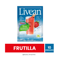 JUGO LIVEAN FRUTILLA CAJA 10 UNIDADES 7 GR