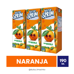 TRIPACK JUGO SPRIM NARANJA 190 ML