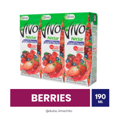 TRIPACK JUGO VIVO BERRIES CAJA 190 ML