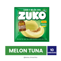 JUGO ZUKO MELON CAJA 10 UNIDADES 20 GR