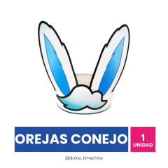 OREJAS CONEJO AZUL UNIDAD