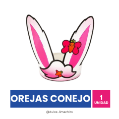 OREJAS CONEJO ROSA UNIDAD