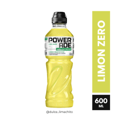 BEBIDA ISOTONICA POWERADE LIMA LIMON ZERO 600 ML