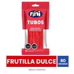 TUBOS FINI FRUTILLA DULCE 80 GR