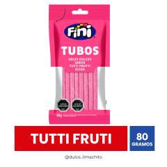 TUBOS FINI TUTTI FRUTTI ACIDO 80 GR