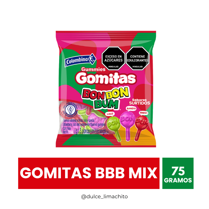GOMITAS BON BON BUM SURTIDAS 75 GR