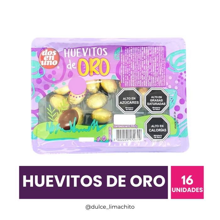 HUEVITOS DE ORO DOS EN UNO 16 UNIDADES