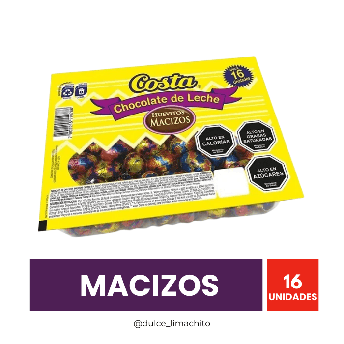 BANDEJA 16 HUEVITOS MACIZOS COSTA