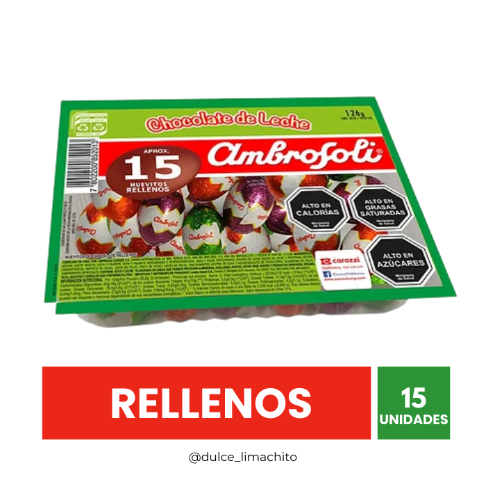 BANDEJA 15 HUEVITOS RELLENOS AMBROSOLI