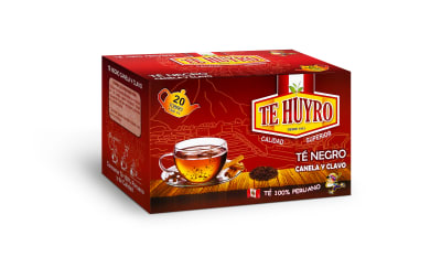 TE NEGRO, CANELA Y CLAVO FILTRANTE TE HUYRO x 20 SOBRES