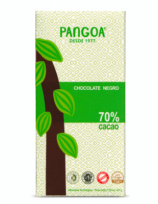 CHOCOLATE NEGRO 70% CACAO orgánico - pangoa - x 50 g.