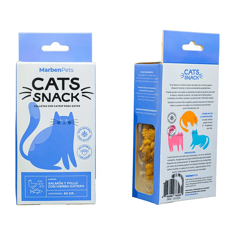 SNACK GALLETA PARA GATO CON CATNIP SALMON Y ATUN