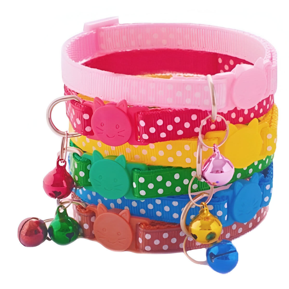 COLLAR WONDER CAT ANTI AHORQUE DISEÑO DE PUNTOS 31CM