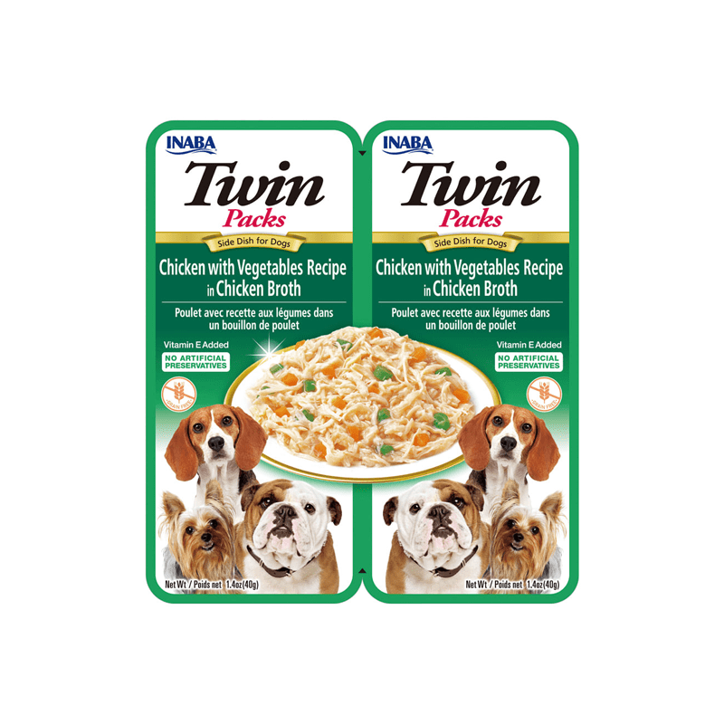 CHURU DOG TWINS CHICKEN WITH VEGETABLES RECIPE 40 GRS