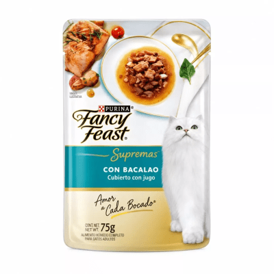 SACHET FANCY FEAST SUPREMOS BACALAO 75 GRS