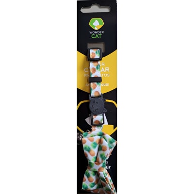 COLLAR WONDER CAT MOÑO DISEÑO PIÑA Y CORAZON