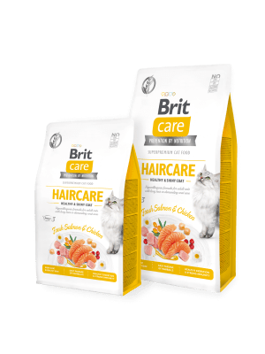 BRIT CARE CAT HAIRCARE HEALTHY Y SHINY COAT 2/7KG