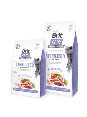 BRIT CARE CAT STERILIZED WEIGHT CONTROL 2/7KG