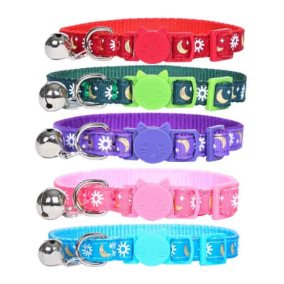 COLLAR WONDER CAT ANTI-AHORQUE DISEÑO LUNA Y SOL 31CM