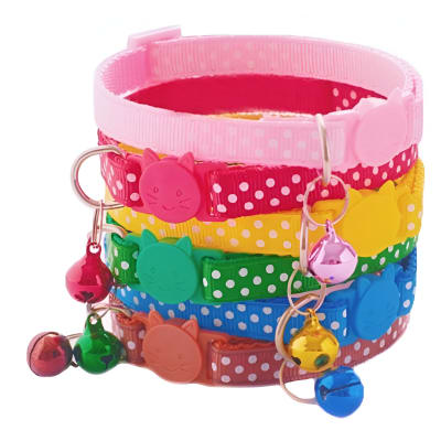 COLLAR WONDER CAT ANTI AHORQUE DISEÑO DE PUNTOS 31CM