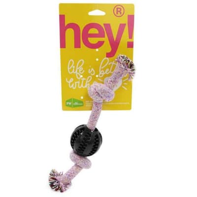 JUGUETE HEY DOG CUERDA CON NUDOS Y PELOTA