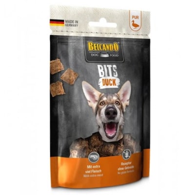 SNACk BELCANDO DOG BITS PATO 90 GRS1