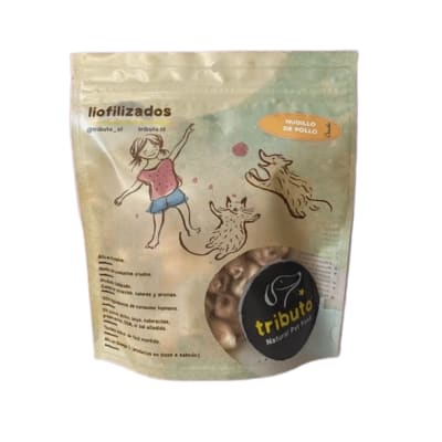 SNACK TRIBUTO CRUDO CAT DOG NUDILLO POLLO 100 GRS