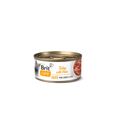 LATA BRIT CARE CAT TURKEY PATE WITH HAM 70GR1