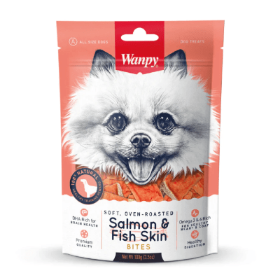 SNACK WANPY DOG SALMON FISH SKIN 100GR