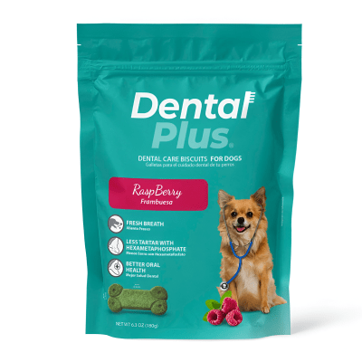 SNACK DENTAL PLUS RASPBERRY 180 GR