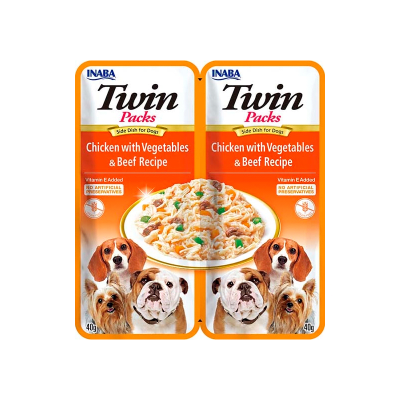 CHURU TWINS CHICKEN WITH VEGETABLES Y BEEF 40 GRS
