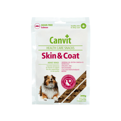SNACK CANVIT DOG SKIN COAT 200GR