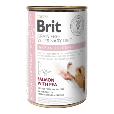 LATA BRIT VET DOG HYPOLERGENICO SALMON PEA 400G1