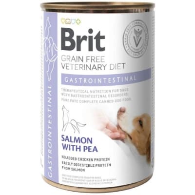 LATA BRIT VET DOG GASTROINTESTINAL HERRING PEA 400g1