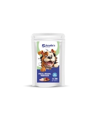 POUCH AMALIA´S DOG CARNE HIGADO Y VEGETAL 100G