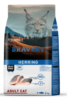 BRAVERY CAT HERRING ADULT 2 Y 7KG