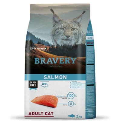 BRAVERY CAT SALMON ADULT 2 Y 7KG