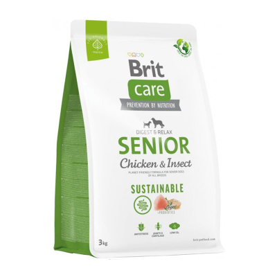 BRIT CARE DOG CHICKEN INSECT SENIOR 3 Y 12 KG