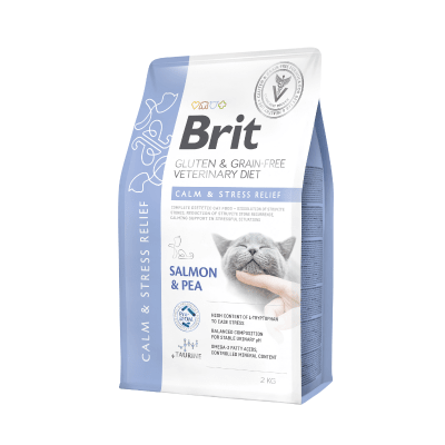 BRIT VET CAT STRUVITE CALM Y STRESS RELIEF SALMON Y PEA 2KG1