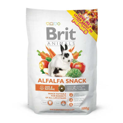 BRIT ANIMALS ALFALFA SNACK FOR RODENTS 100GR